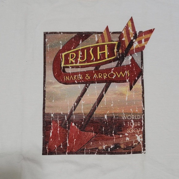 2007 RUSH Snakes & Arrows World Tour Band T-shirt Y2K - Picture 3 of 7
